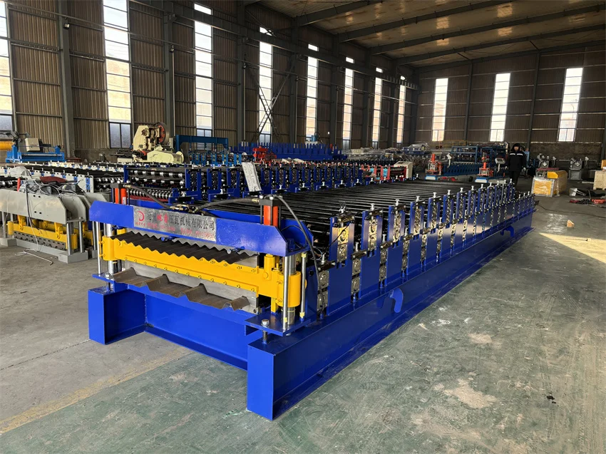 Bending Roof Construction Equipment Color Steel Plate Corrugated Iron Cold Galvanizing Aluminium Roofing Sheet Making Machine