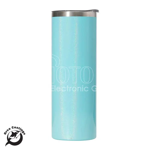 Official Orca Coatings 20 oz. Sublimation Blank Custom Pearl Paint Stainless Steel Skinny Tumbler Bottle