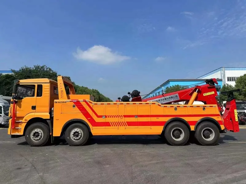 SHACMAN Delong 8*4 Road Rescue Vehicle A Towed Trailer Separate Barrier Truck Flatbed Trailer Auto Manual