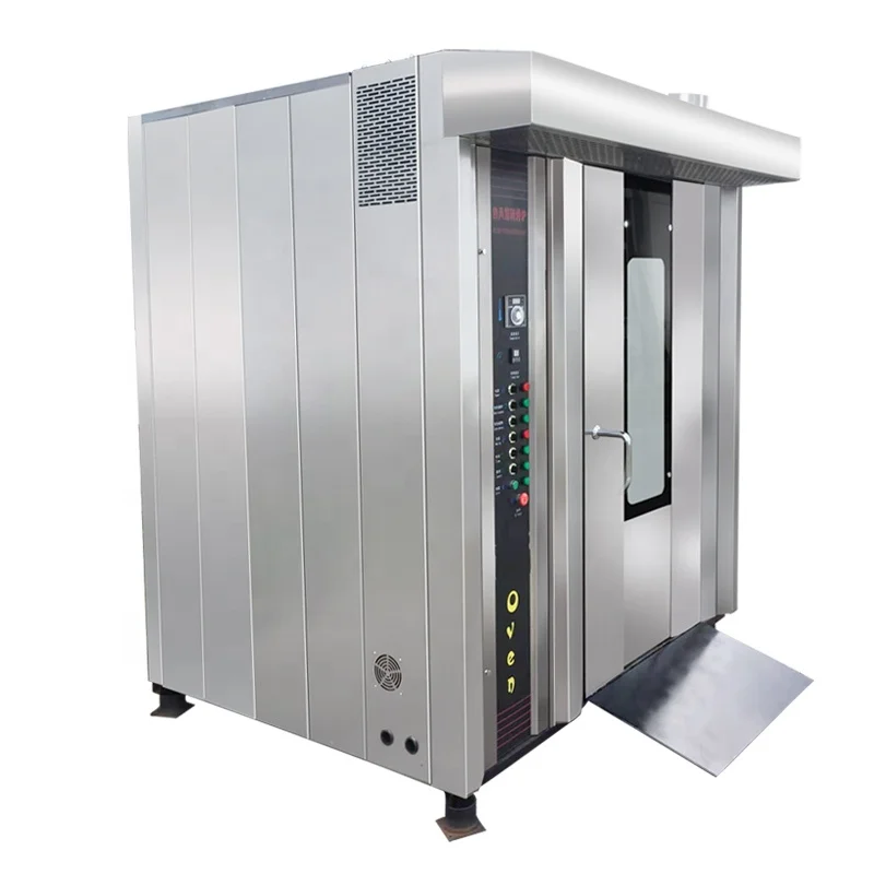 Industry Baguette Cookie Tandoor Ovener Biscuit Rotary Oven Chicken Rotator 32 Q Gas Bake Bread Machine