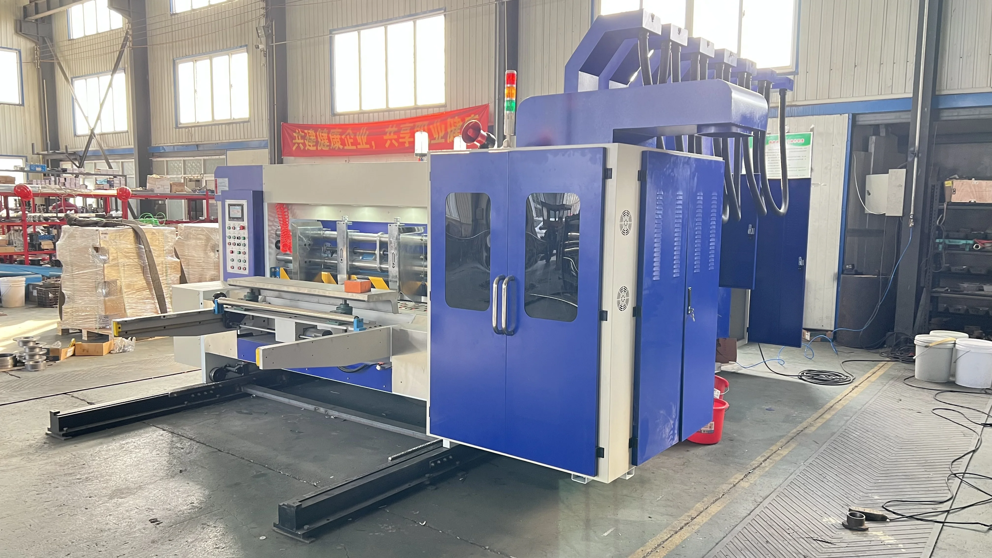 Automatic Printing Press Flexo Printer Slotter Rotary Die Cutter Corrugated Carton Box Making Machine