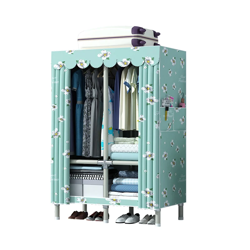 Custom Foldable Wholesale Lightweight Steel Metal Corner Wardrobe Living Room Cloth Storage Lacquer Pipe Closets