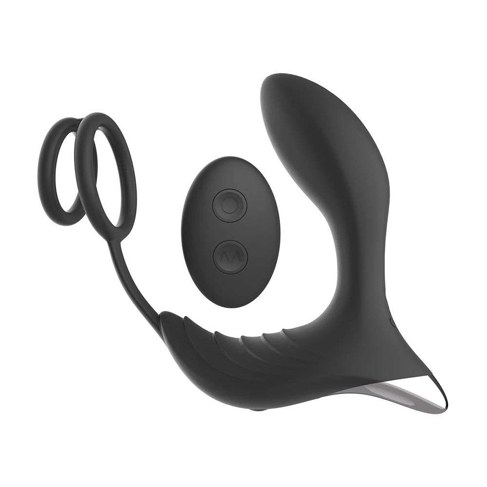 High Quality Silicone Anal Plug Electric Prostate Orgasm Male Masturbation Machine Anal Toy Vibrating Penis Cock Ring