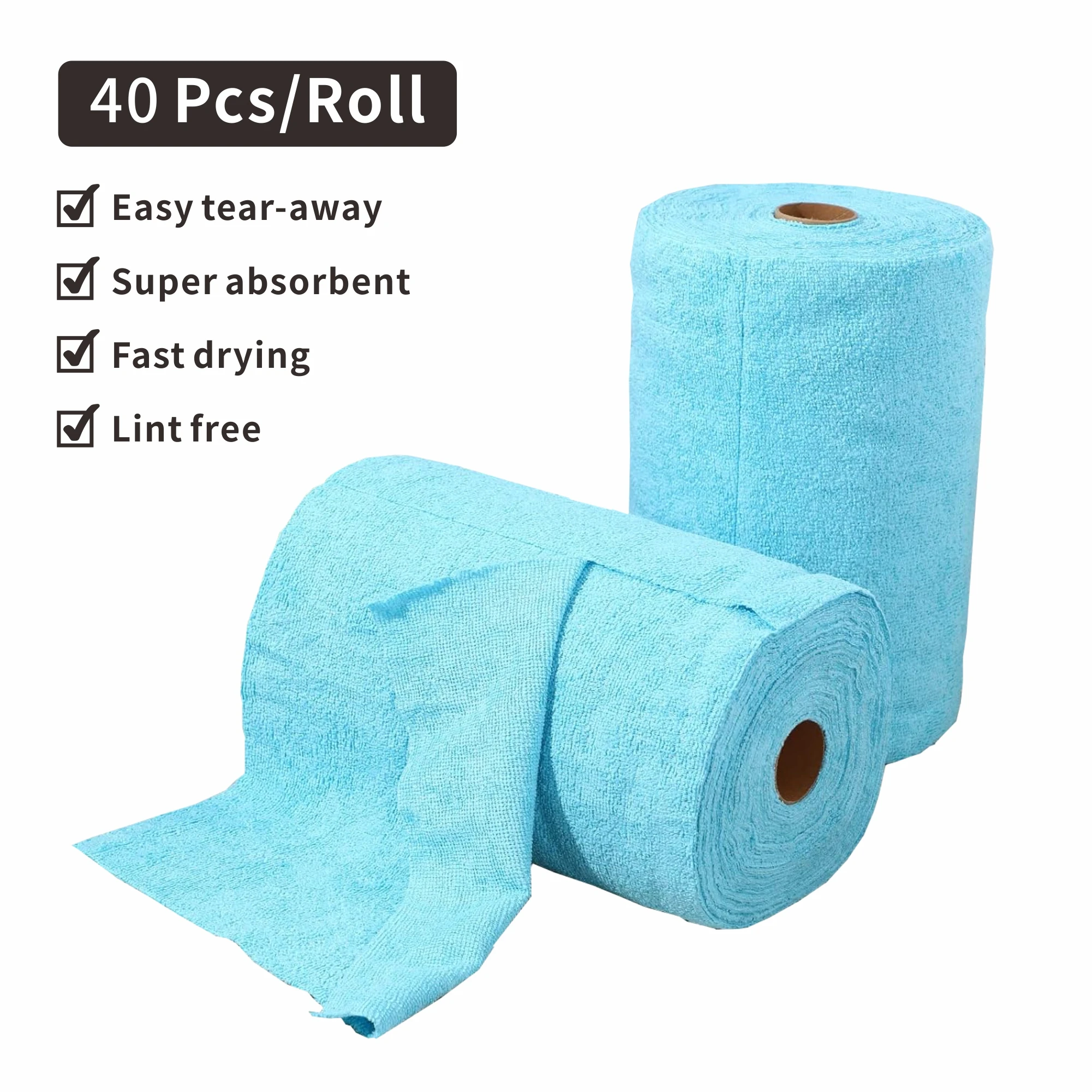 Customized Color Disposable Microfiber Towel Roll Kitchen Towel Set