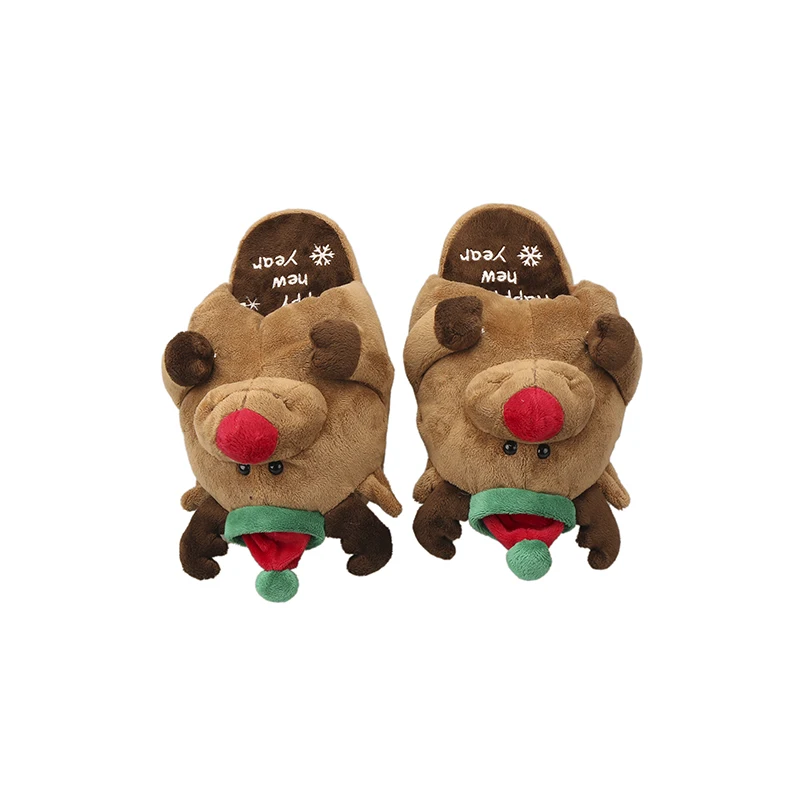 Pink Novelty 3D Unicorn Animal Soft Outdoor Indoor Plush winter fur boots warm shoes