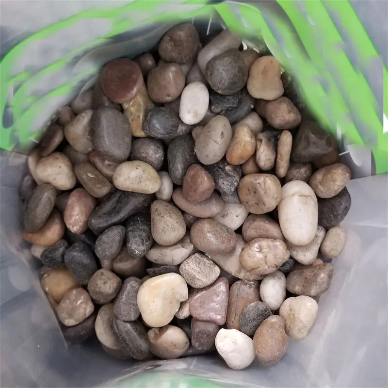 Landscaping stone rocks Mixed color Natural polished river stone for garden decoration