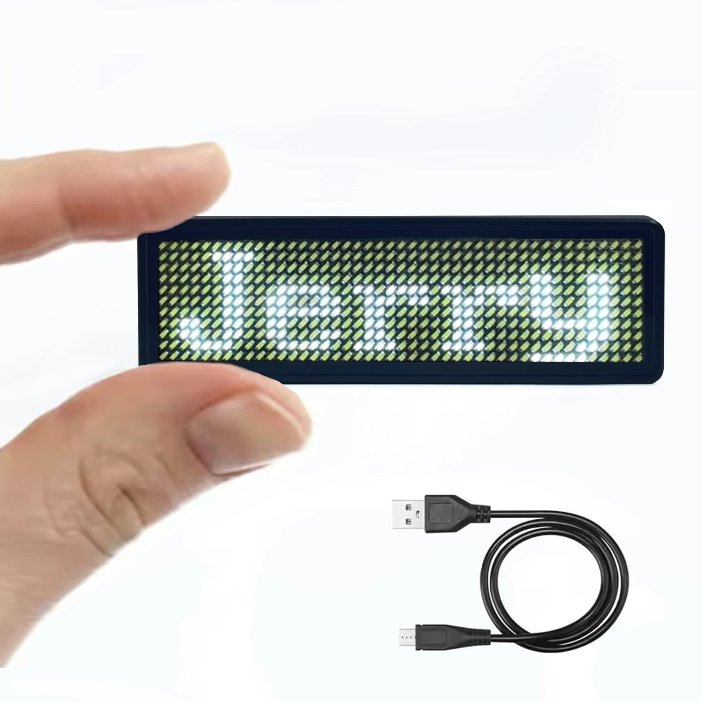 Usb Rechargeable Programmable Electronic Name Badge Employee Name Pin