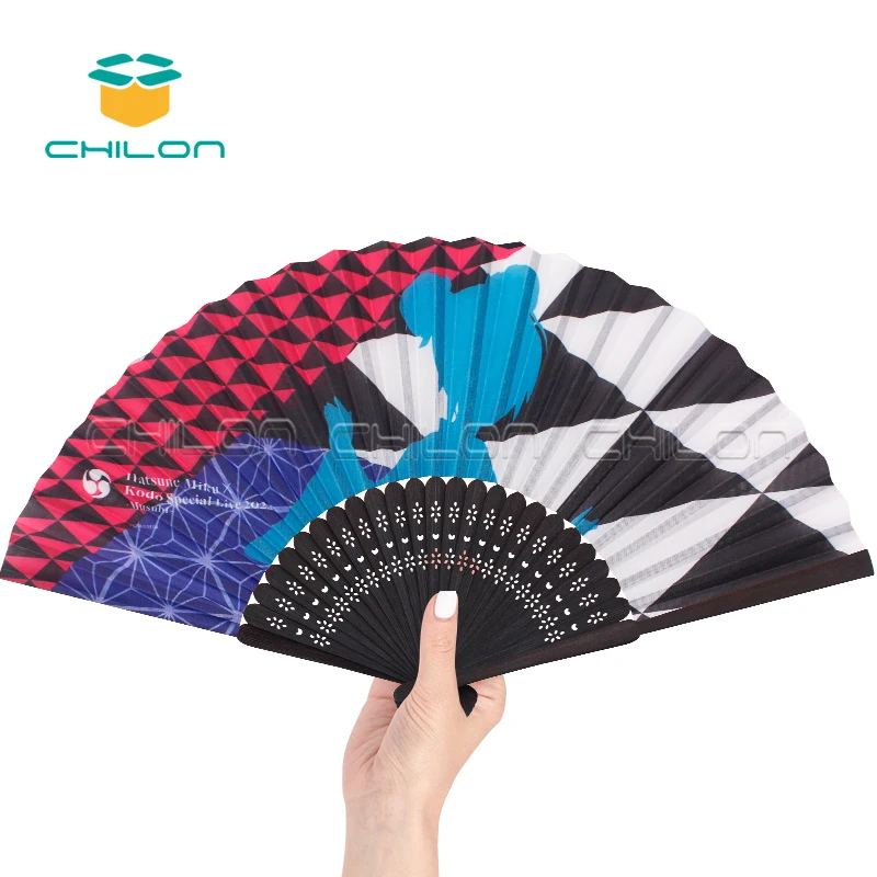 21cm flat bamboo fan wholesale Customized folding hand fan bamboo crafts