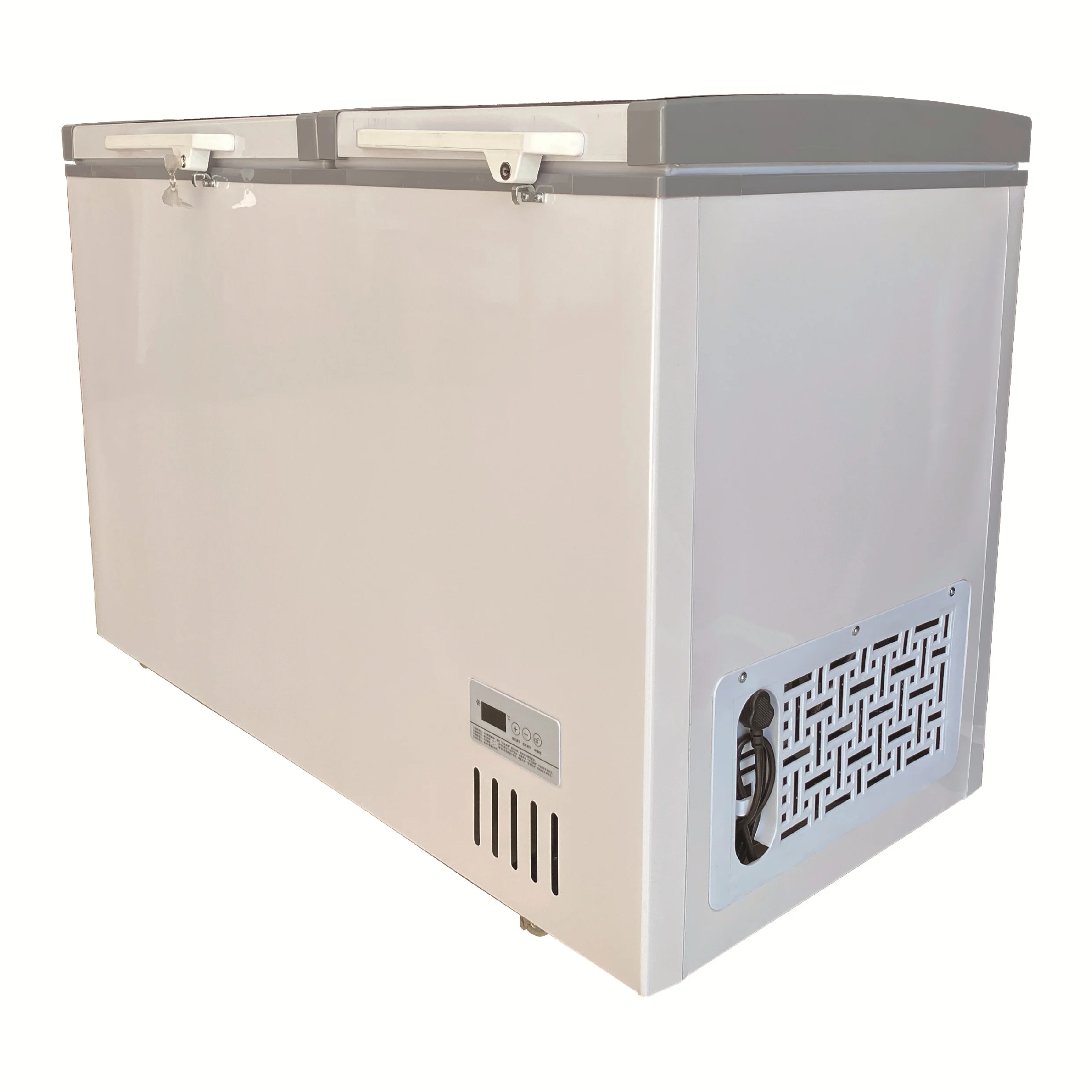 New Items Supermarkets Use Four-Sided Glass Horizontal to Order Food Copper Tube Refrigeration High Quality Compressor Freezer