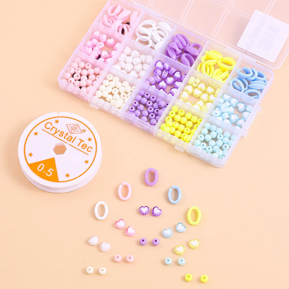 DIY Craft Kits Soft Ceramic Polymer Clay Acrylic Love Beads Sets for Jewelry Making