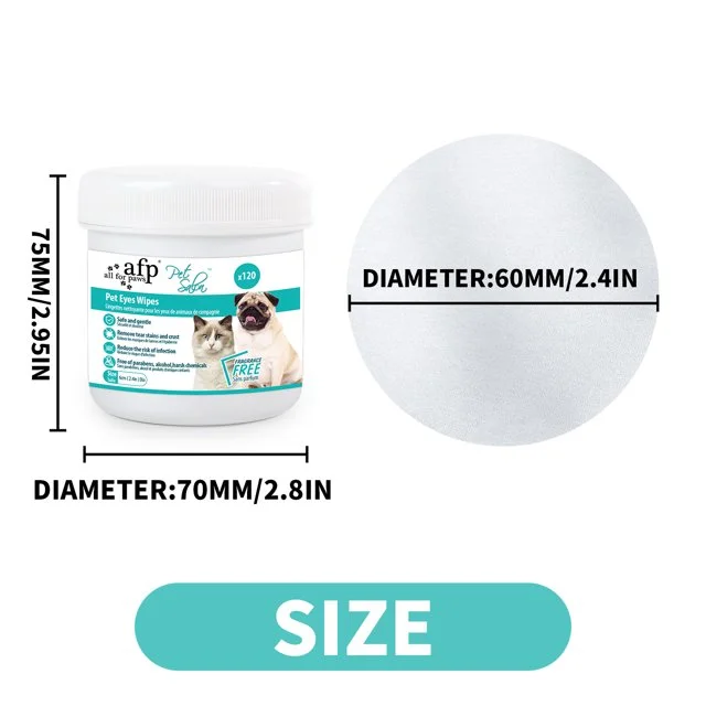 All For Paws Unscented Alcohol Free 120 Cts Pet Ear Wipes Alcohol-Free Pet Eye Wipes Pet Cleaning Wipes For Dog Cat Grooming