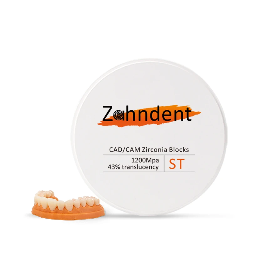 Zahndent hot sale 43% ST/St/st translucency dental lab materials cercon zirconia block for cad cam system