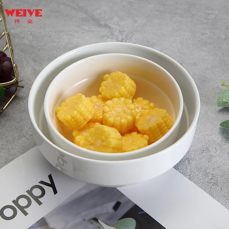 Weiye Классическая фарфоровая круглая чаша глубокая белая керамическая миска для супа рисовая