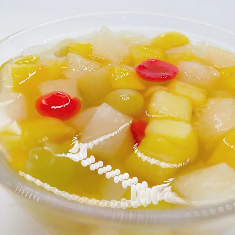 New crop professional manufactory OEM 2500g a/10 can food fruit cocktail in fruit juice