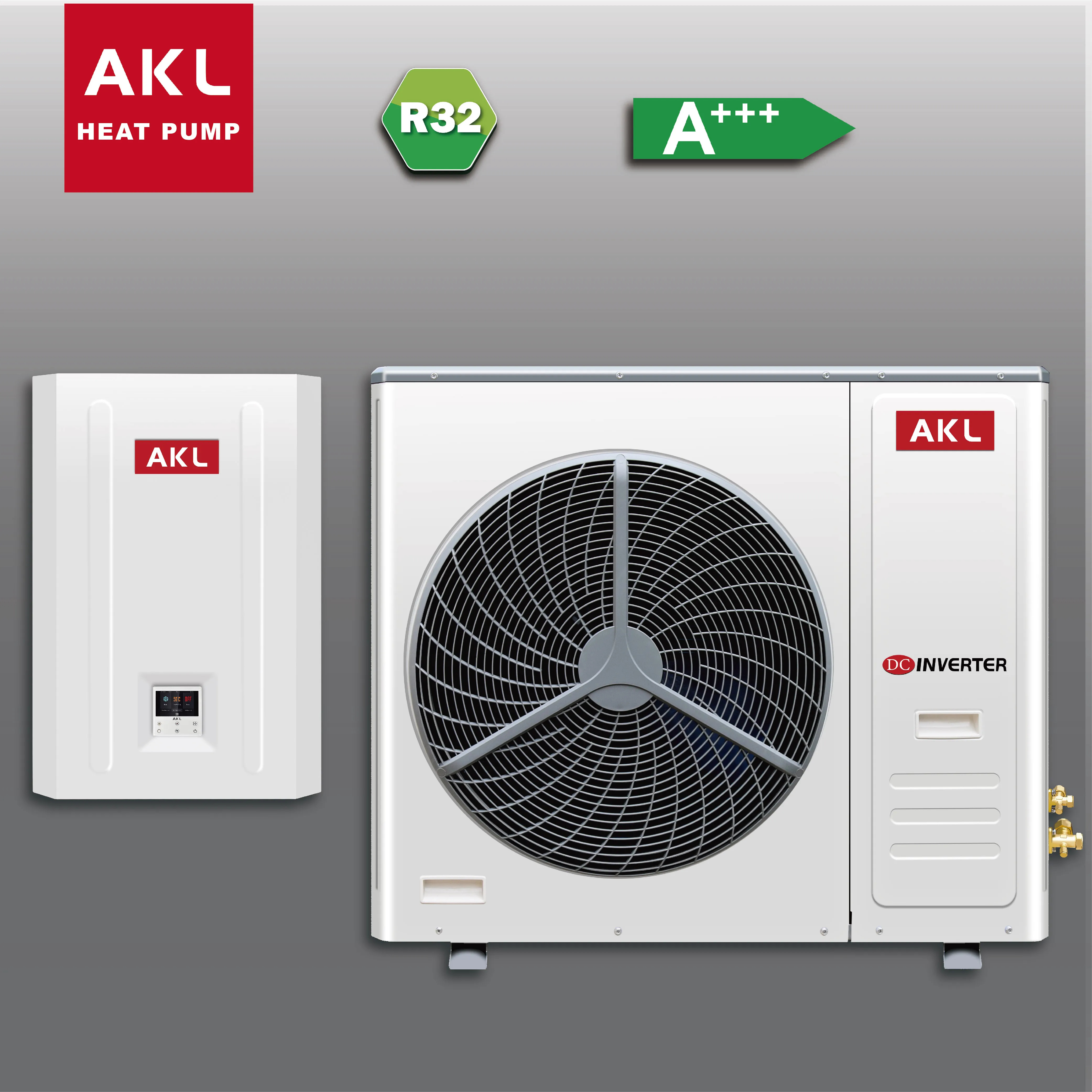 Europe air to water heat pump 8ke 10ke 15kw 18kw 25kw 30kw split DC inverter air/water heat pump heating cooling