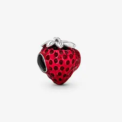 Factory Wholesale S925 Silver Strawberry Strawberry Charm Summer Fruit Beads Pandoraer Charm Bracelet for Women Gifts