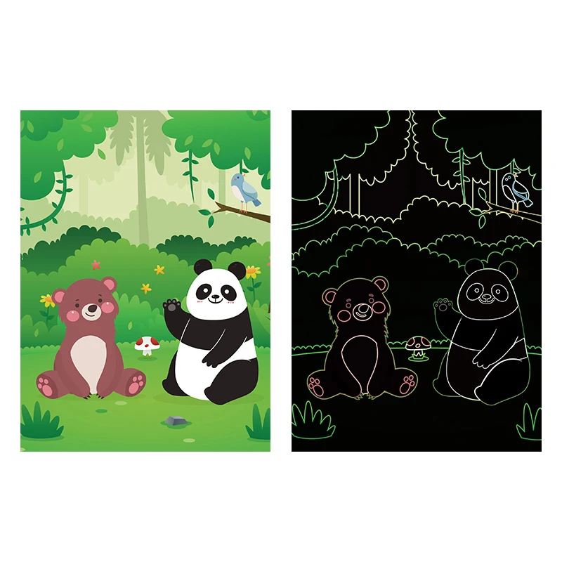 Children DIY Scratch Art Paintings Children Scratch  drawings  children  Educational Diy Rainbow Playing Scratch Card Paper