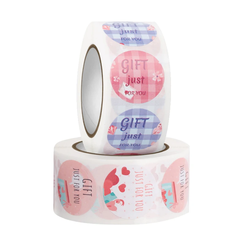 Custom Gifts Thank You Label Sticker Kraft Baked Goods Packaging Labels Personalised Round Roll Printed Logo Stickers