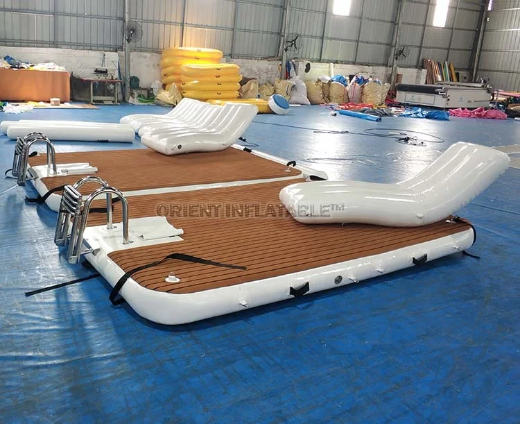 Orient Inflatables 3x2m Aqua Ocean Inflatable Dock Platform, Inflatable Swim Platform, Inflatable Platform Dock