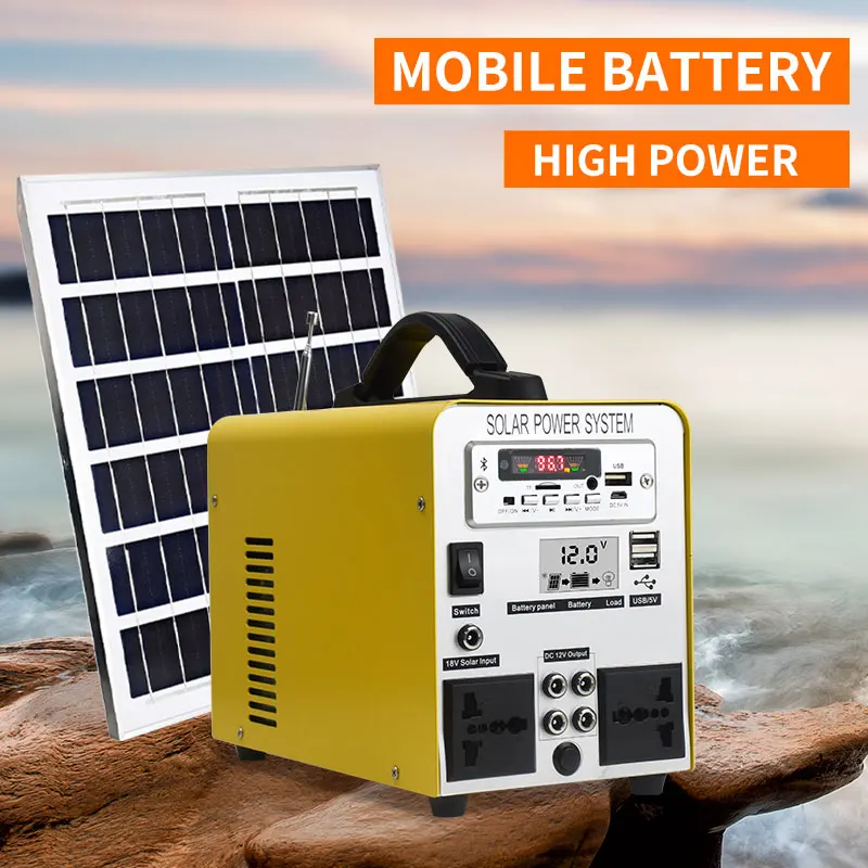 Multifunctional Radio MP3  Portable Mini Home  Solar Lighting System 540Wh Inverter Power Energy Storage System Battery