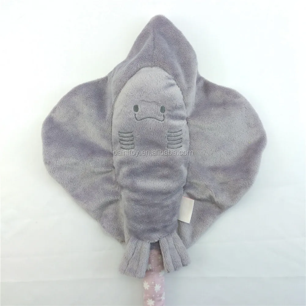 Manufacturer Custom Grey Ray Plush Toy Popular Skin-Friendly Kids Soft Stuffed Toy Lifelike Sea Animal Doll Plush Ray Toy