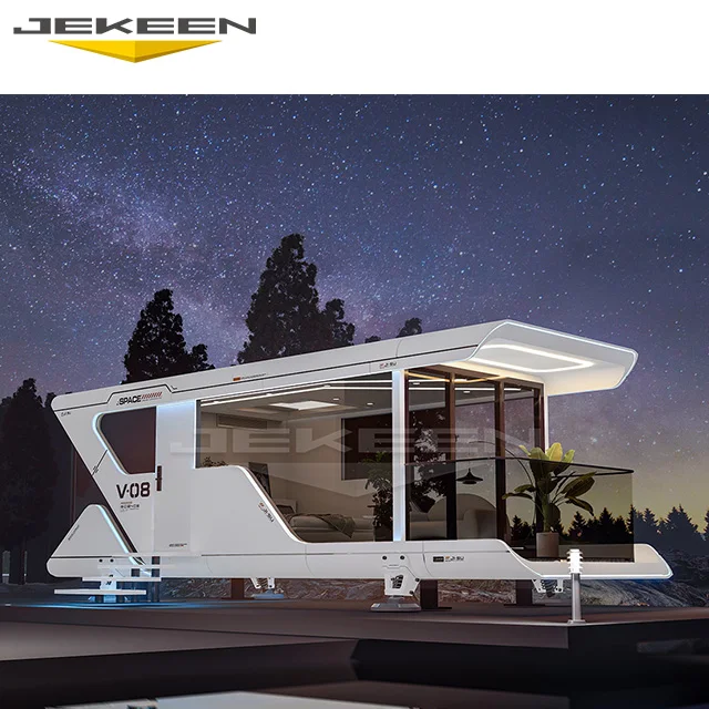 Jekeen Big Prefabricated Building Houses Space Capsule House Commercial Space Airship Pod