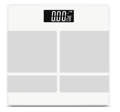 USB Rechargeable Battery Tempered Glass Body 180Kg 396Lb Weight Electronics Weighing Bathroom Scale