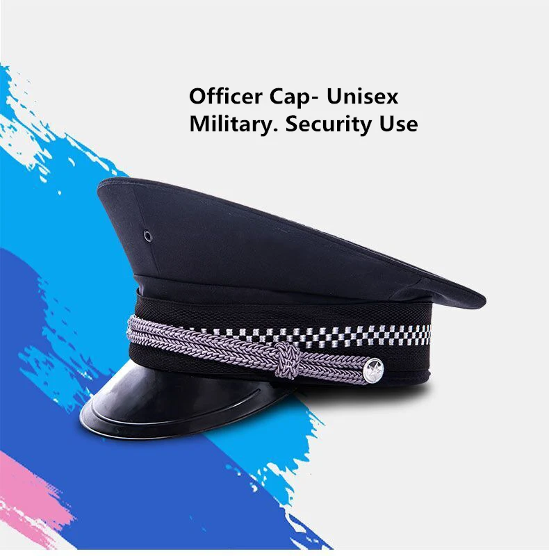
Military- Uniform Officer Peaked Hat Captain Security Guard Hat 