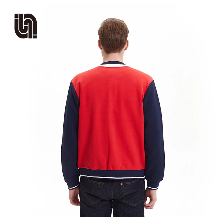 
Custom Fashion Unisex Baseball Jacket Men Casual Plain Cotton Jacket 