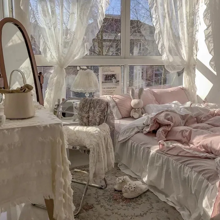 Rideau Transparent Cortinas Blancas Transparente Rideau Voilage Decoration Transparent White Macrame Curtains Rideaux Blanc