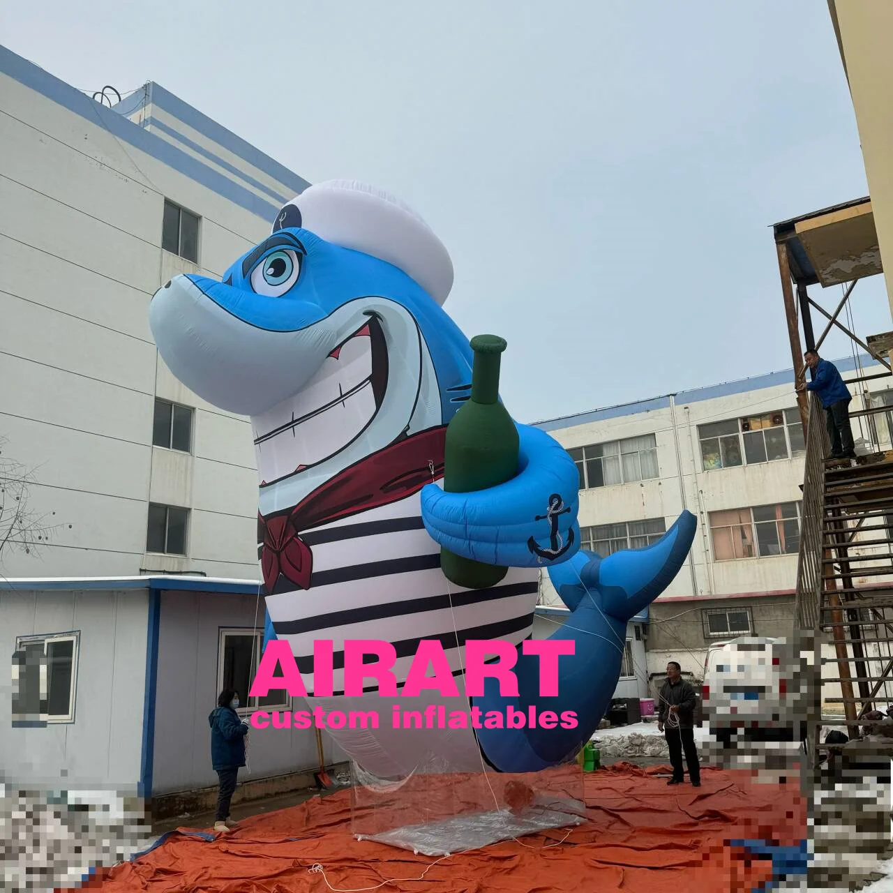 High quality inflatable shark mascot balloon inflatable shark cartoon