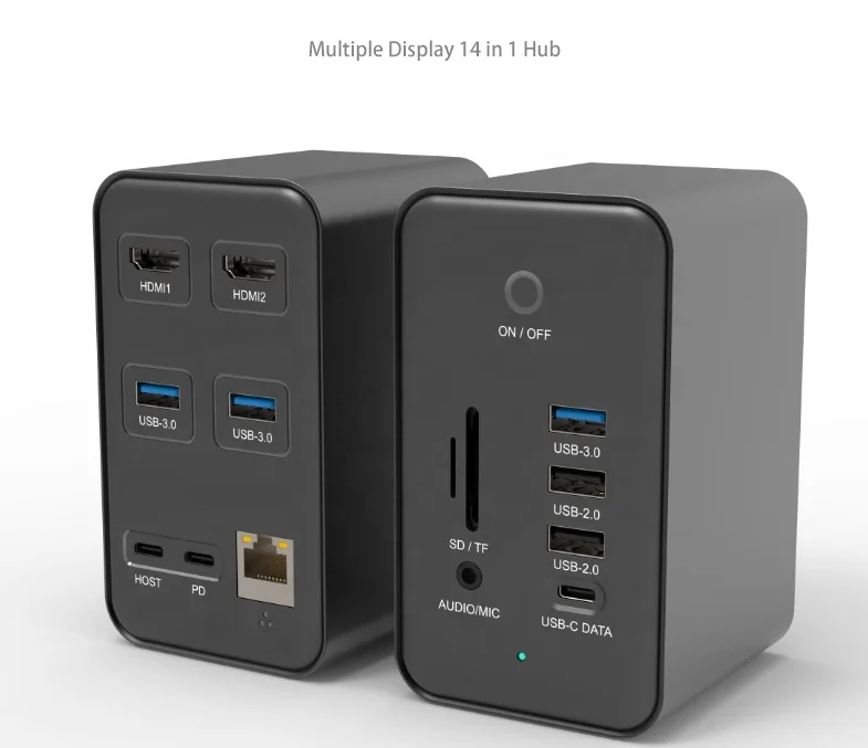 Многофункциональный 14 17 порт usb концентратор Type-C 17 в 1 концентраторы usb c док-станция