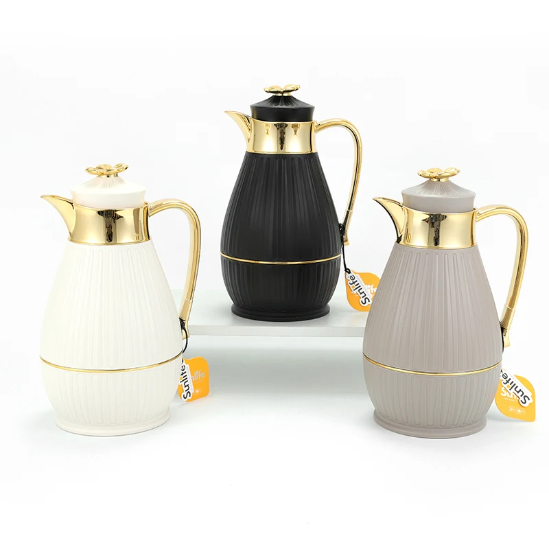 sunlife new design  thermal insulation pink glass liner 1.0L vacuum jug Arabic coffee pot
