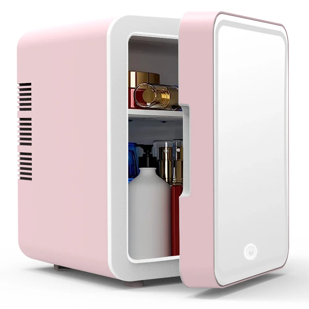 Wholesale Portable Mirrored Beauty Fridge With LED Lighting Mini Refrigerator Cosmetic Mini Makeup Skincare Fridge