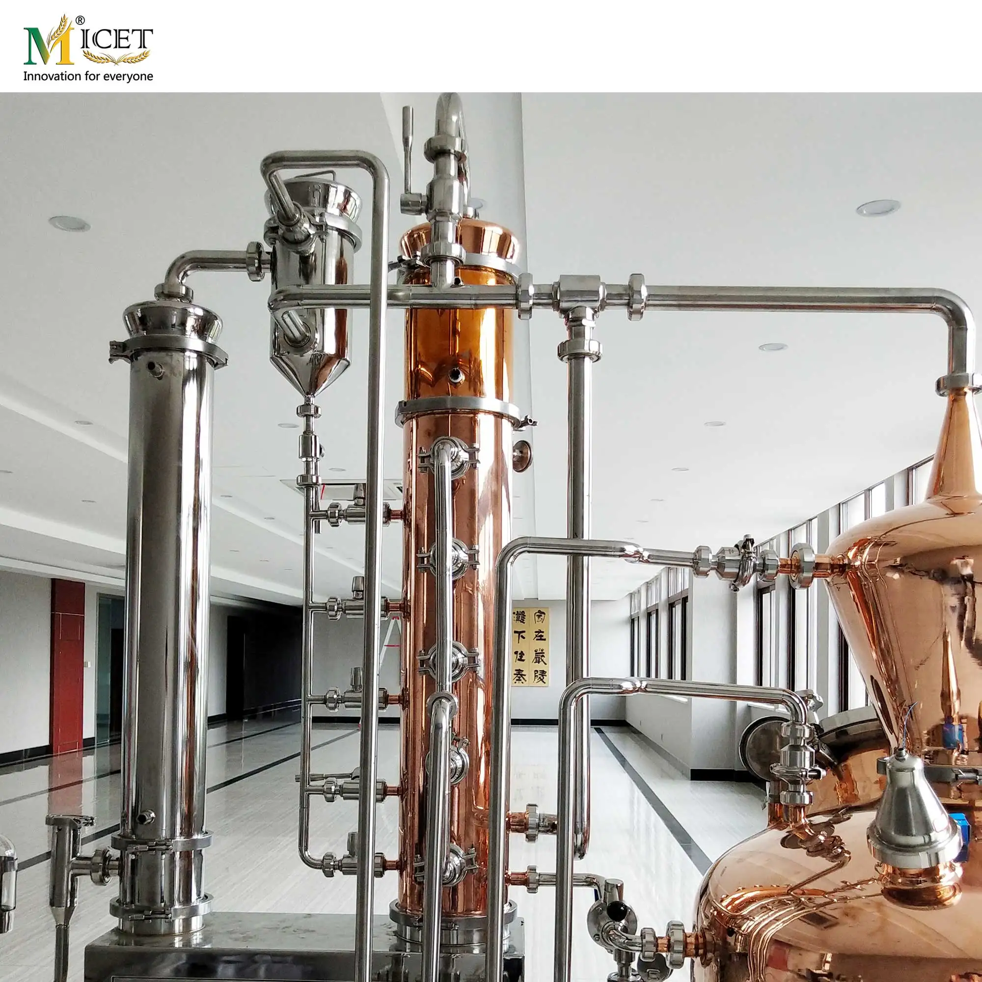Micet 95% Alcohol Distiller 300L Double Distilling Tower Vodka&Rum Distillery Equipment
