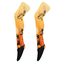 Halloween Party Costume Cosplay Thigh High Hosiery Blood Socks for Women Girl