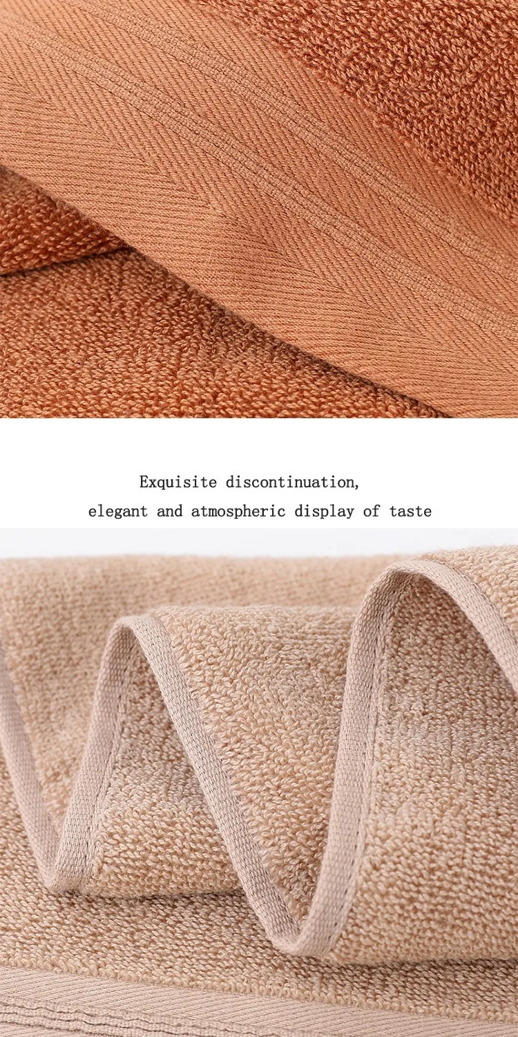New Arrival Orange Khaki Super Soft Organic Cotton 6pcs Shower Bath hotel Towel
