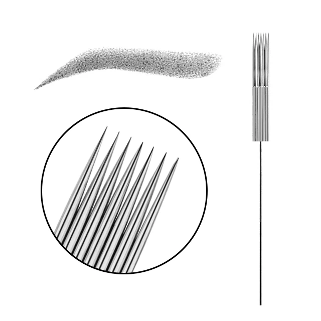 Original Manufacturer Supply 0.35mm*7R Eyebrow Tattoo Needle For Makeup Machine Microblading Needles Eyebrow