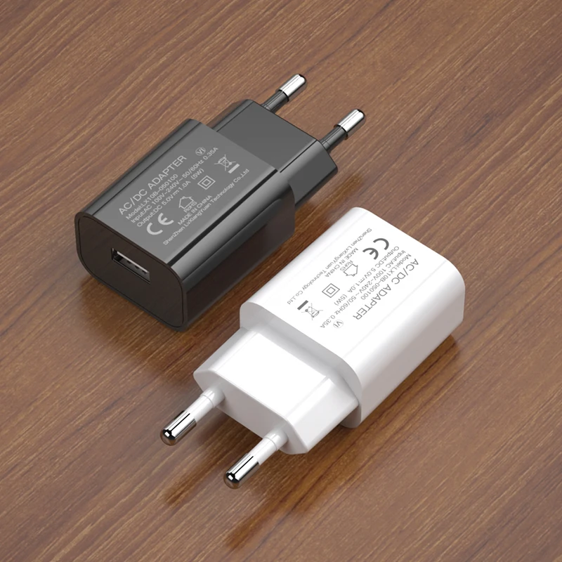 hot selling on Amazon usb 5V1A 5 volt 1 amp 5v 1a usb phone charger adapter from big factory with CE approved & European plug