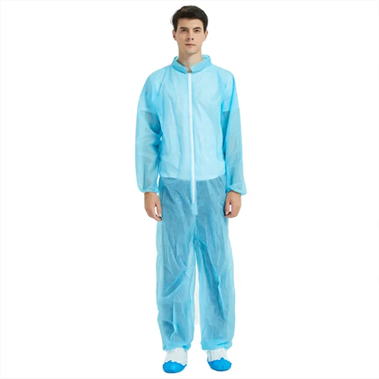 Manufacturer wholesale disposable cheap hospital clothing protective non woven coverall suit for adult