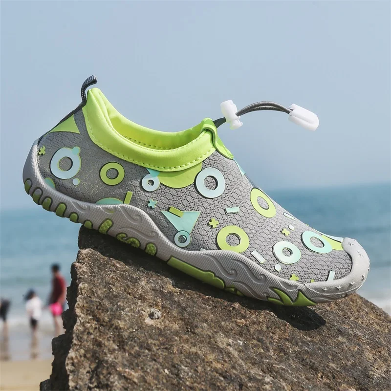 Kids Water Shoes Rubber Sole Durable Quick Dry Cute Children Cartoon Opp Bag Unisex Lycra 100 Pairs 203 Children,baby CN;FUJ