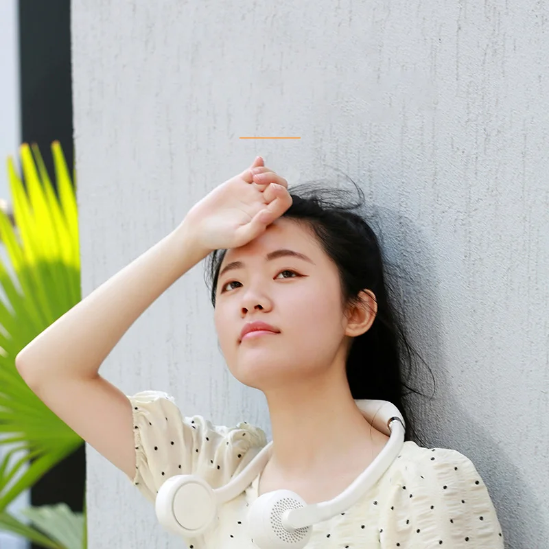 New design hanging portable neck fan rechargeable for working and shopping