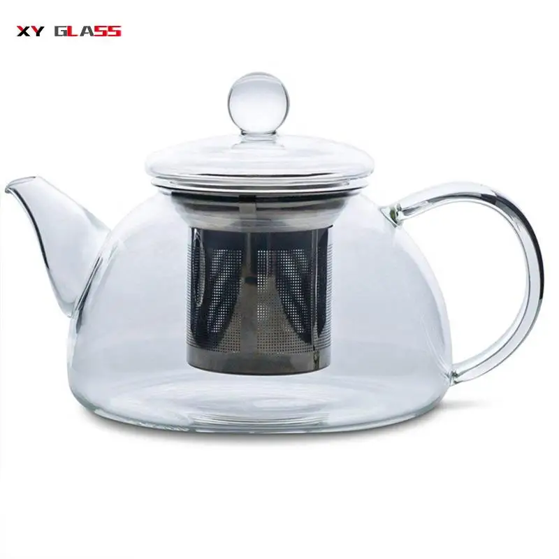 Steady Bottom Insulated Borosilicate Glass Blooming Flowering Filter Tea pot