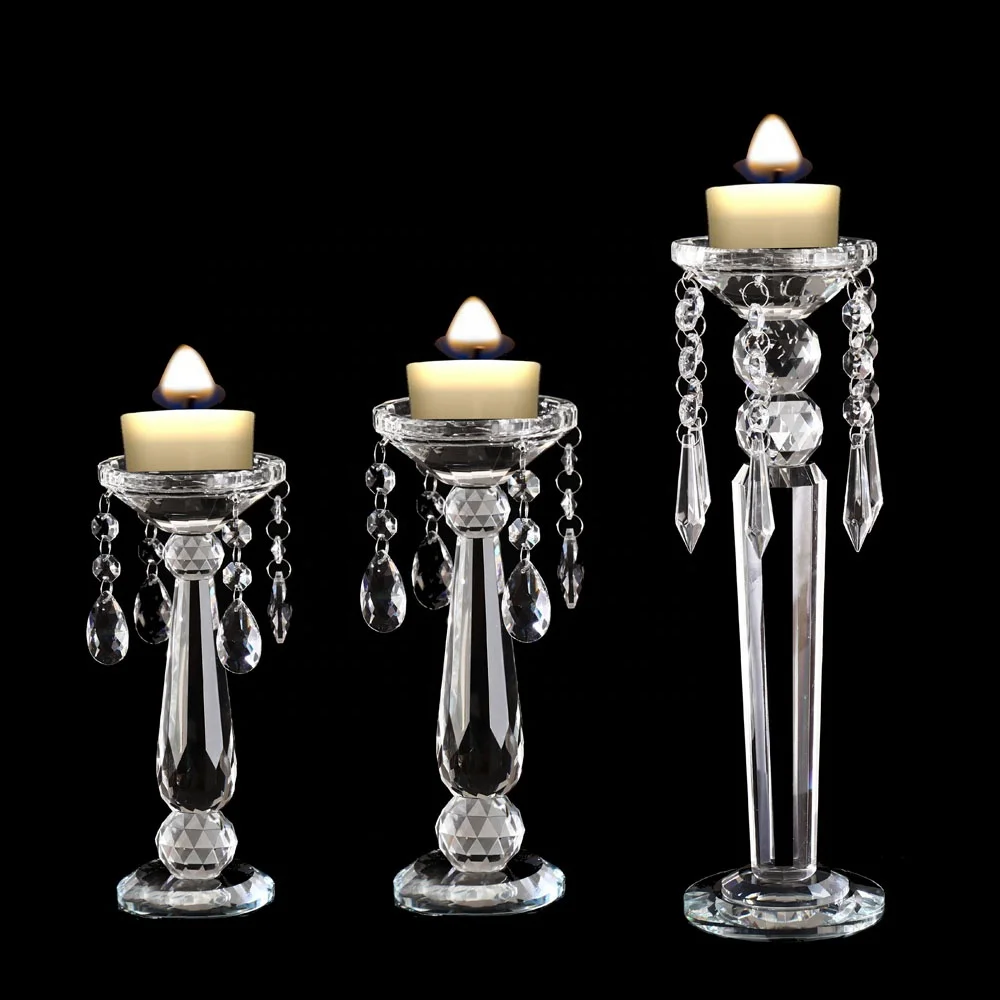 MH-Z014 single crystal candelabra crystal candle holder for home and wedding decoration