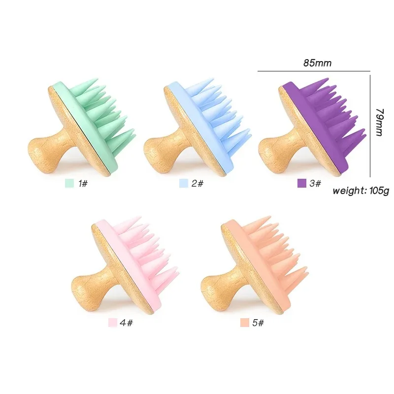 Wholesale Hair Care Scalp Head Massager Silicone Hair Growth Ease Dandruff brush For Women