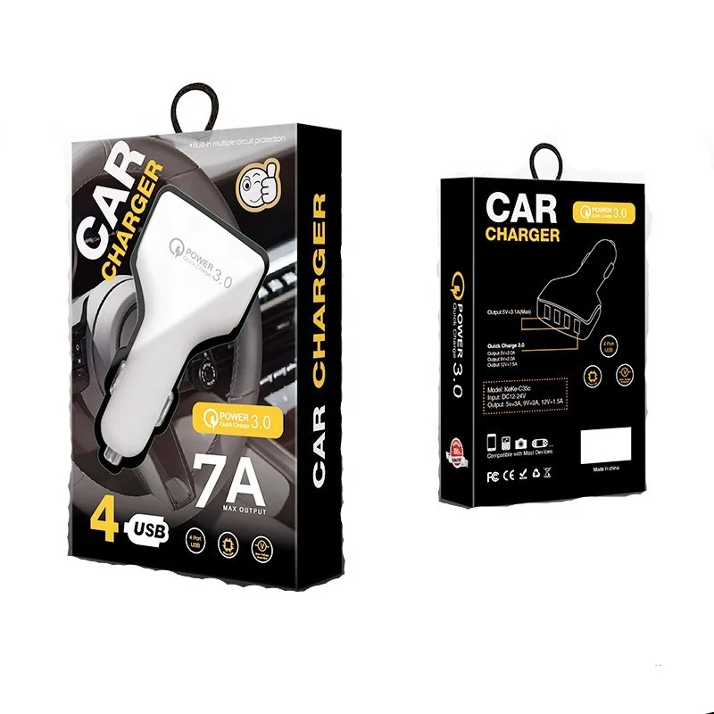 
Car accessories 30W 4USB car charger fast charging fast charger 3.0 for iPhone Android phone 