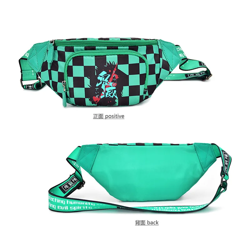 B090 Kamado Tanjirou Nezuko Agatsuma Zenitsu Tomioka Giyuu Kaneki Ken Scout Legion Waist Bag Outdoor Running Fanny Pack