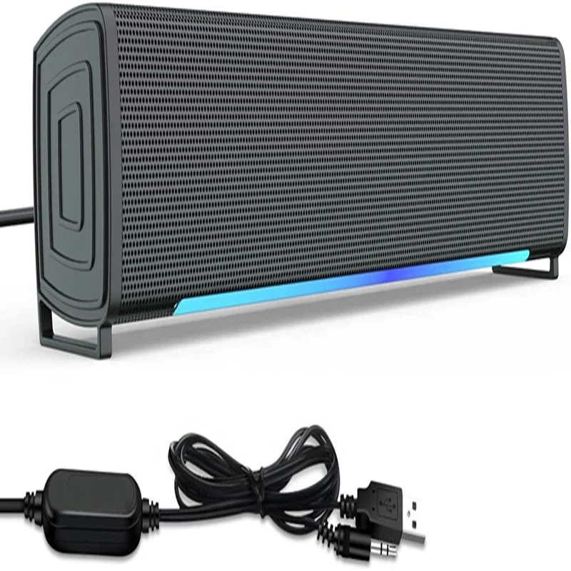 Звуковая панель для компьютера динамик с питанием от USB 3 5 мм Aux-in мини звуковая системой объемного