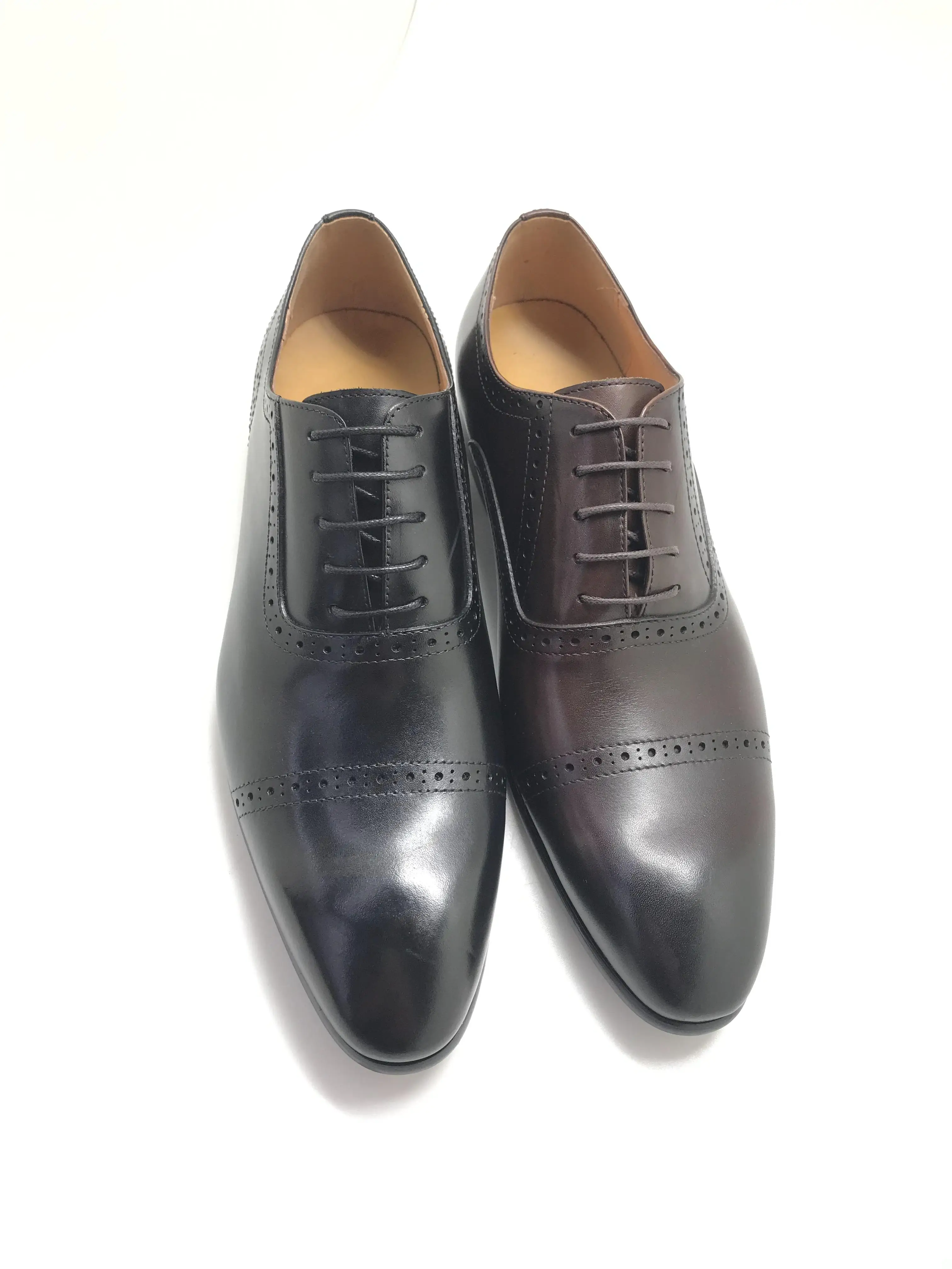 High Quality Original Formal Brown Leather Office Oxford Shoes For Men