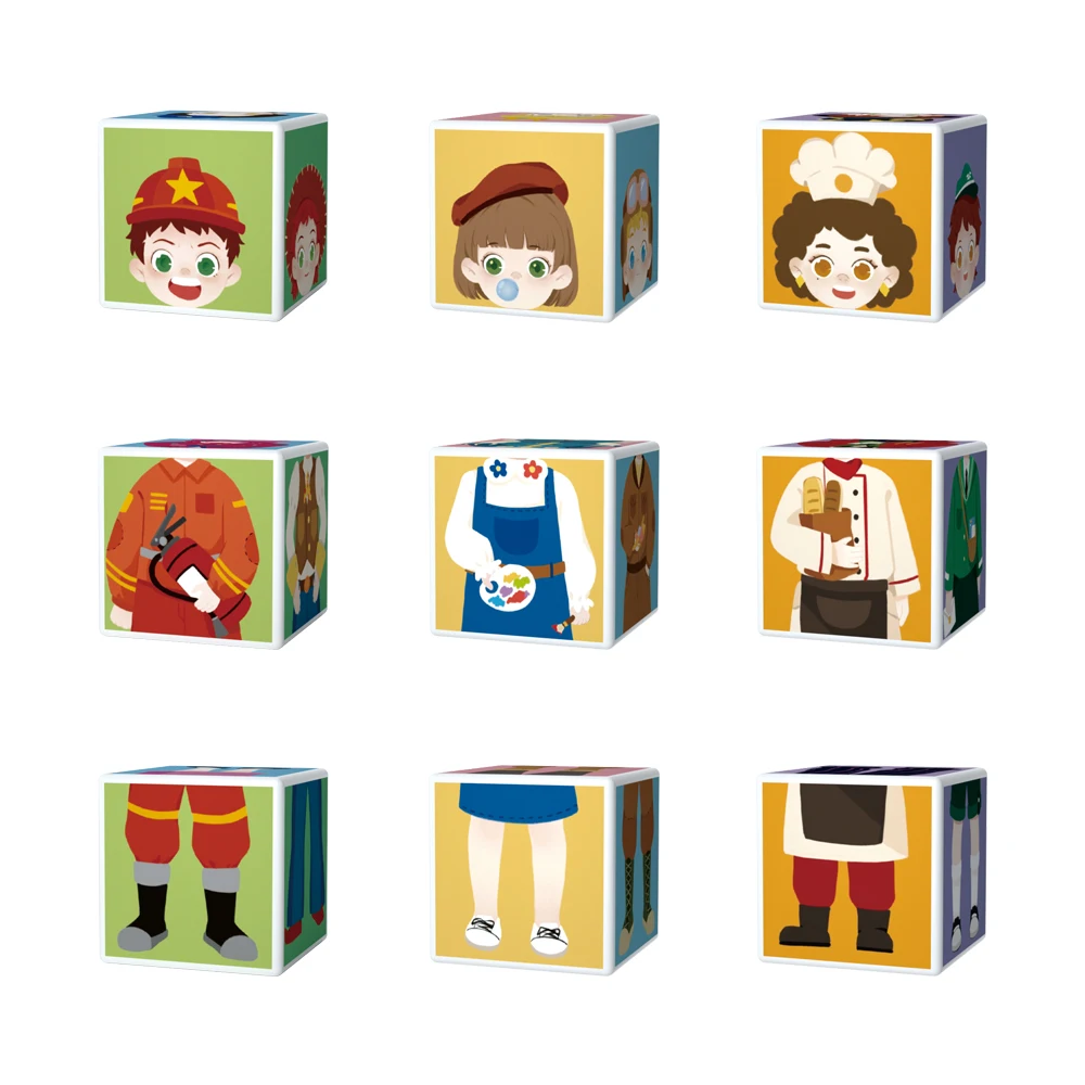 Wholesales Environmentally Friendly children toys 3D magnetic cube building blocks educational cube magic cube magnetic